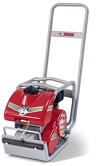 Stone recommends three plate compactors to decorative concrete contractors. The SFP2200 is a lightweight general-use model that is ideal for contractors who are more concerned with transporting the machine than putting an adequate amount of mass on the ground.