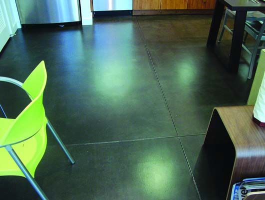 The other innovation on this project had to do with the surface finish. I made the contractor a mock-up of the polyurea finish, and it was too shiny, Pettigrew says. So then I went back and sanded the top of the polyurea and put a satin epoxy coating on top. It turned out just beautiful.