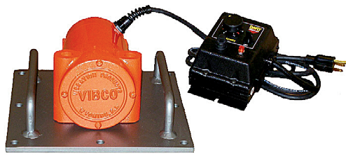 VIBCO Inc. now offers a new mounting bracket system for use with electric vibrators. This state-of-the-art bracket was developed and designed with the concrete countertop industry in mind