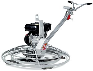The power trowels come equipped with a shock-mounted ring guard to reduce vibration and chatter. The patented Dyna-Clutch system, which delivers precision handling and stops blade rotation without shutting off the engine, is standard on all models. All