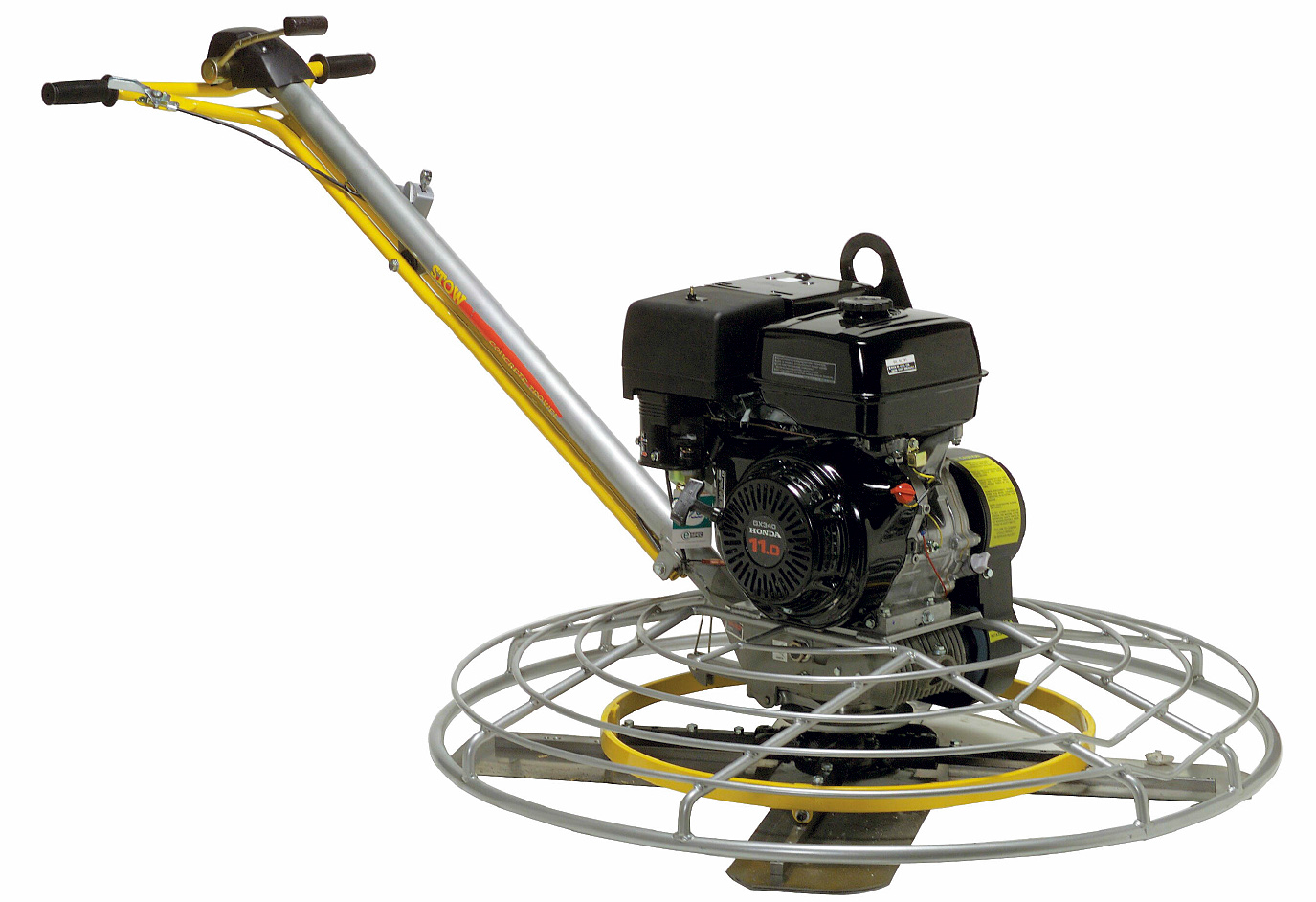 STOWs four walk-behind trowels have several features to improve operator comfort, control and flat finishes. The four-blade Honda-powered trowels are offered in 36- or 46-inch diameter guard rings with power options ranging from 5.5 to 11 horsepower.