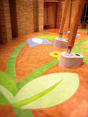 And, Shawano points out, you can be real specific in what you want or need. "Most people think concrete is white or gray, or sidewalks, and dont think of it being something to create artwork on."