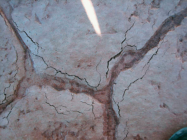 Too much set retarder can cause the underlying concrete to cure too slowly while the surface crusts over. Stamping under these conditions can result in tears across the surface.