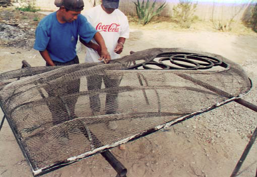 A thin-shell concrete door starts with rebar wrapped with plaster lath.