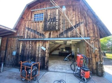 A rustic barn