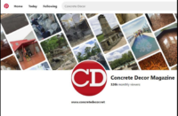 Front of the pinterest page for Concrete Decor