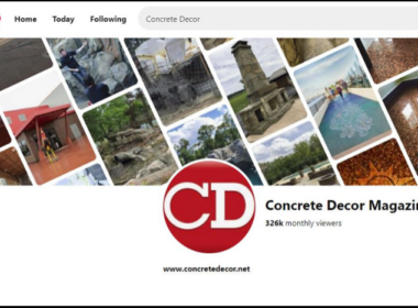 Front of the pinterest page for Concrete Decor