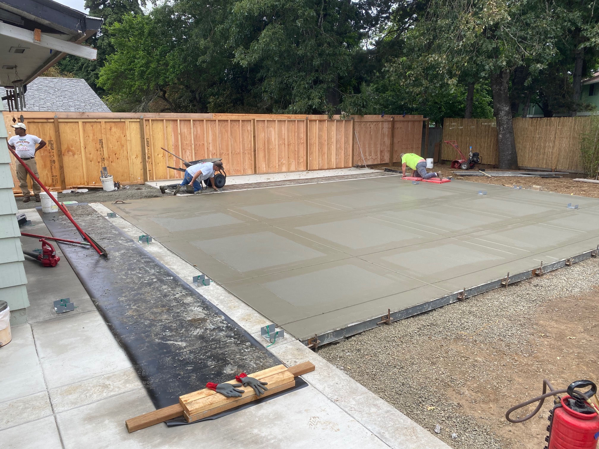 a concrete patio can be a lot of hard work