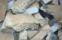 A pile of broken up concrete