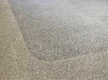 Upclose look at a Laticrete finished coated floor