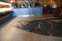 Westcoat’s Grind & Seal system in the entrance of a seafood restaurant