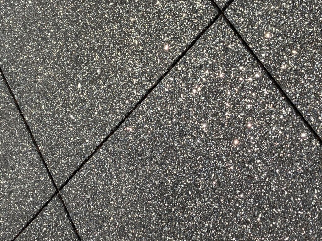 concrete sustainability can be affected by the aggregate - here recycled material is embedded into the concrete