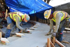 contractors working on the Peter and Merle Mullin Gallery