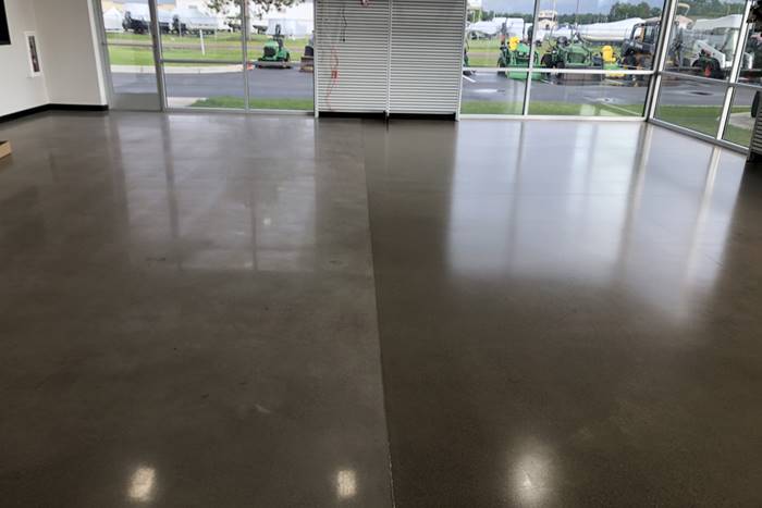 Impact Sealer for Concrete on this showroom floor