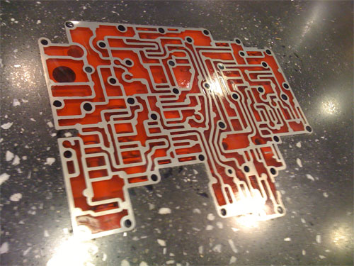 A data processor embedded into this countertop gives a unique appeal to the homeowner.