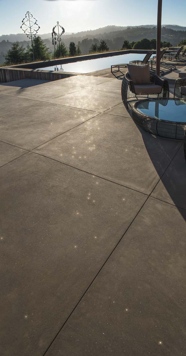 pool deck area with sparkle grain