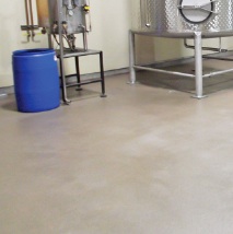 For this particular job, more than 1,400 square feet of existing concrete was mechanically profiled to ensure proper adhesion of the coating. 