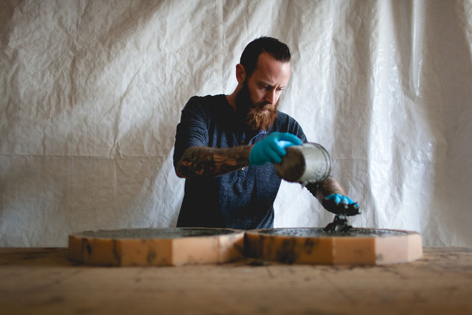 Brandon Gore makes furniture