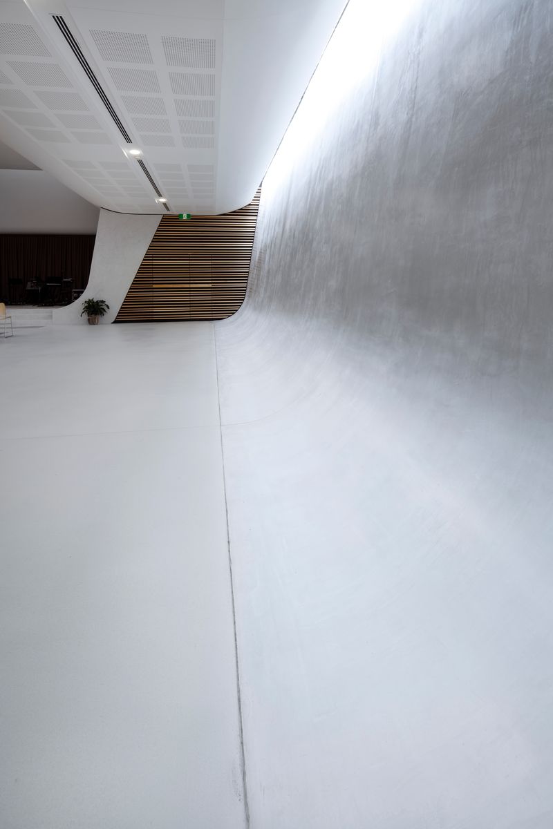 Honestone polished concrete Barnaby's Church Concrete Decor