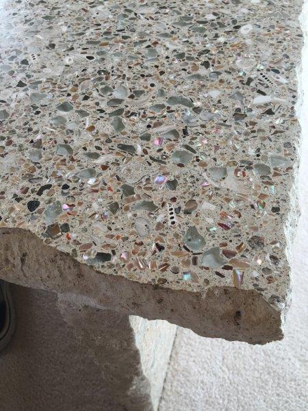 Scott Cohen cast shell coffee table view if the edge.