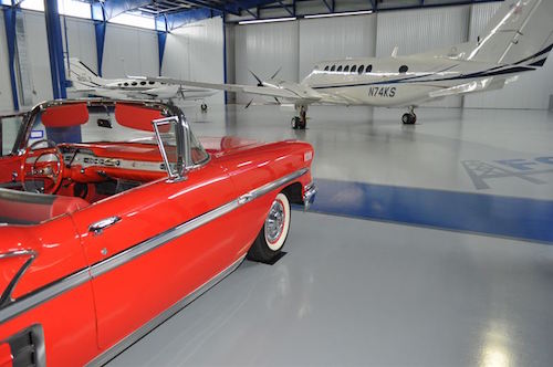 Fogle Aviation floor by Flowcrete