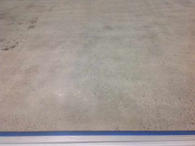 The overlayment prior to polishing.