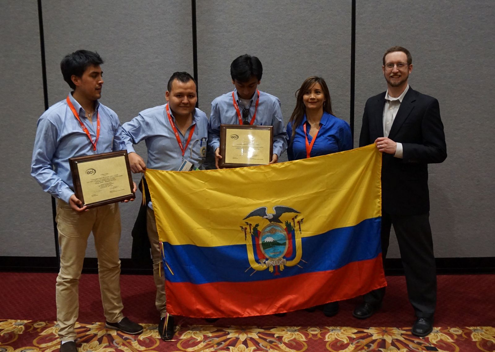 Structure Type 1 First Place winners from Universidad Central Del Ecuador