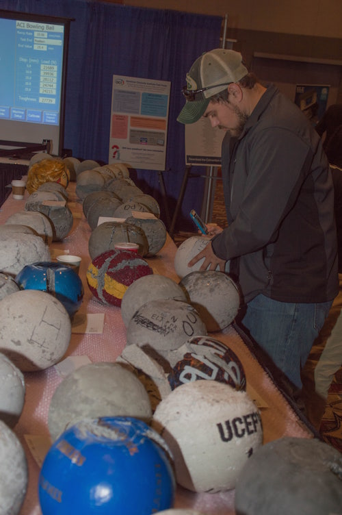 ACI concrete bowling ball competition