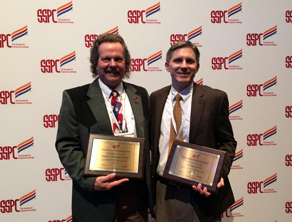 Dudley J. Primeaux II, PCS, CCI and Todd A. Gomez, PCS of VersaFlex, Inc. were presented the JPCL Outstanding Publication Award