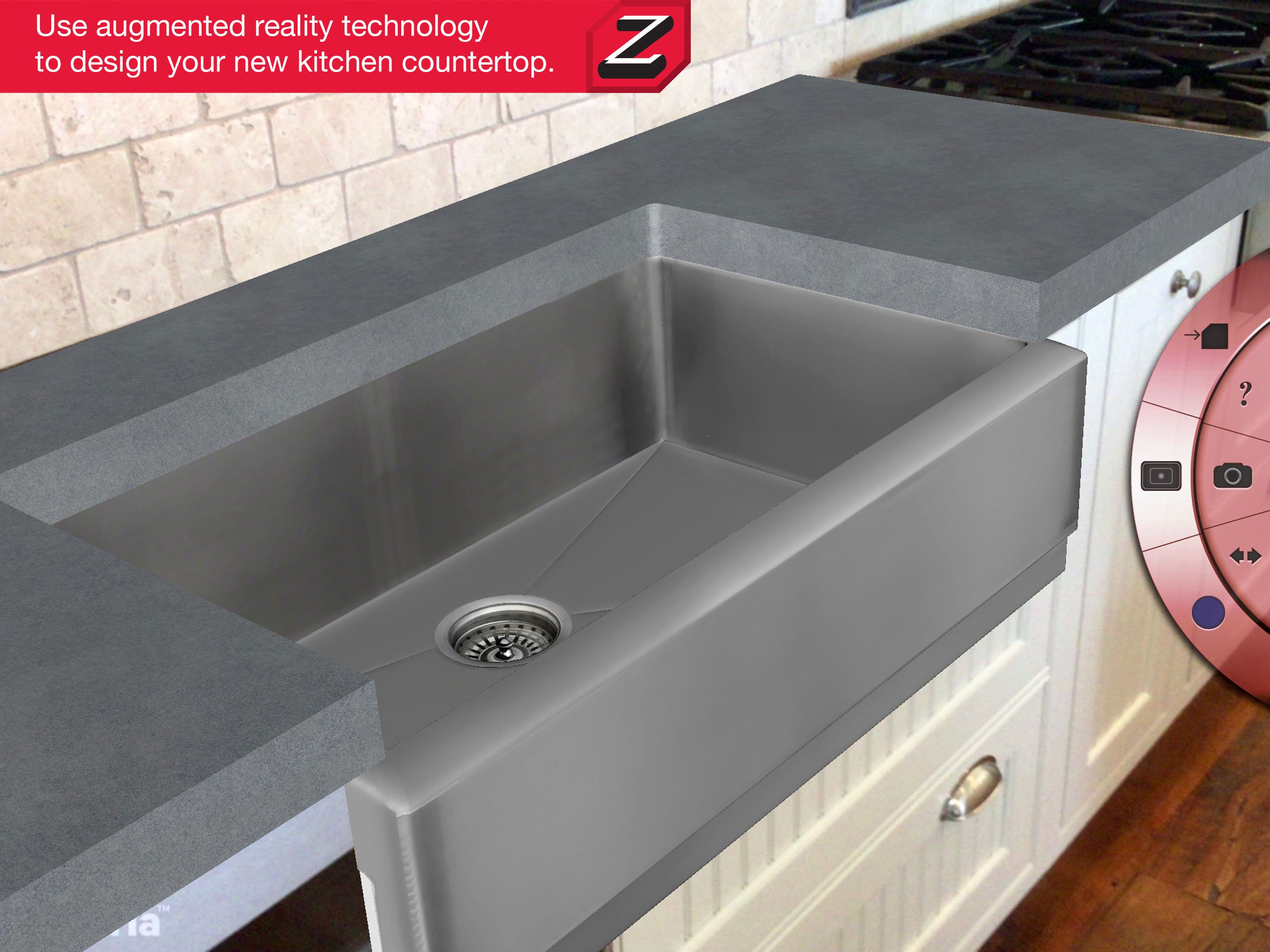 Basin sink visualized on this countertop.