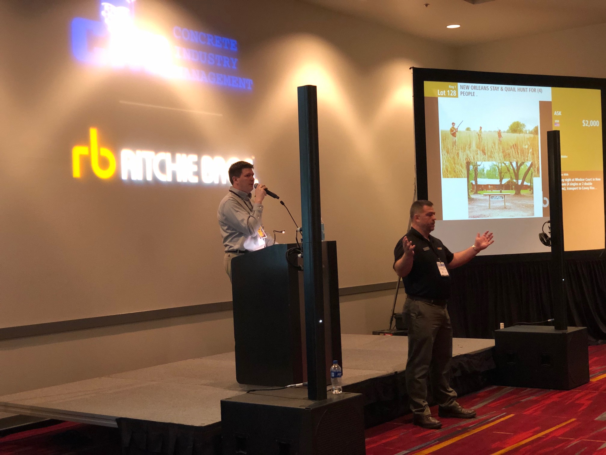 Auctioneer for the CIM program auction at WOC