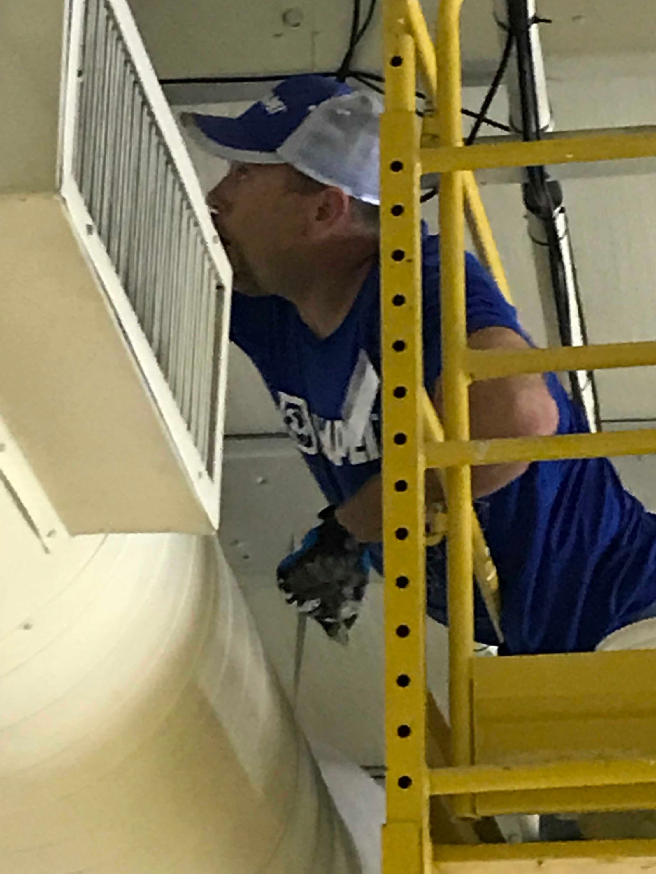 From the floors to the walls, during the Blitz Build, Team MAPEI members worked wherever they were needed.