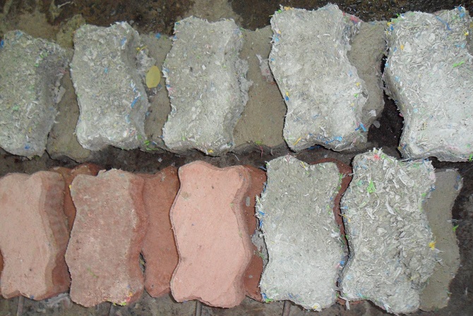 plastic-reinforced concrete