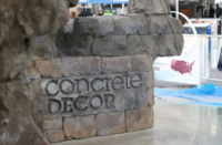 Vertical Carved Concrete Decor Logo