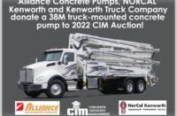 Alliance Concrete Pumps donation for CIM Auction