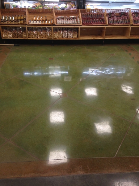 super shiny polished concrete floor