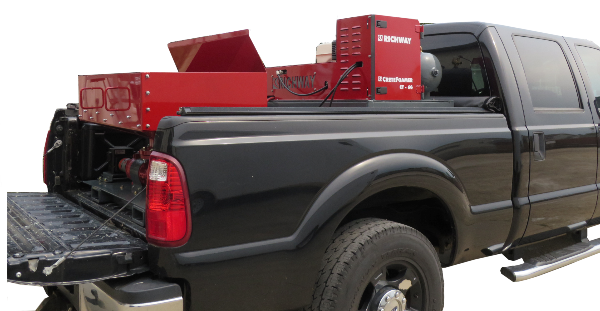 Cellular concrete is produced by adding externally generated foam to a concrete slurry or grout mixture