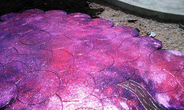 PInk and purple metallic epoxy