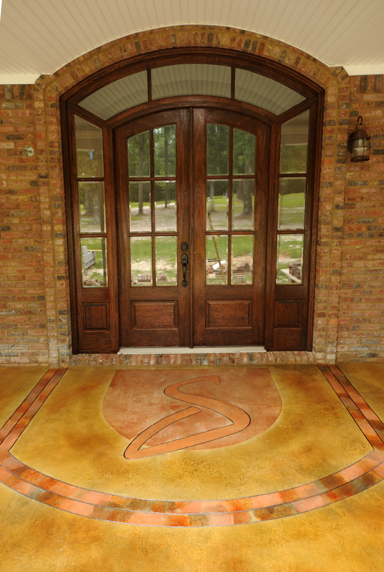 stained concrete S design Arkansas