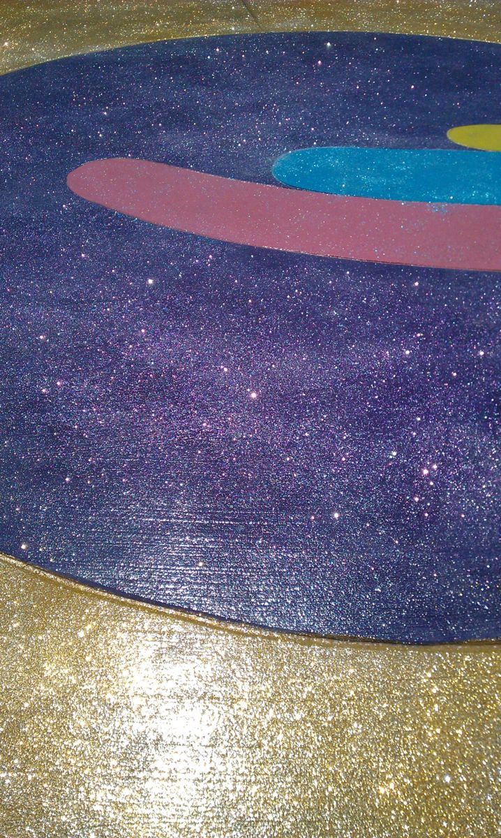 close up of purple sparkling metallic concrete