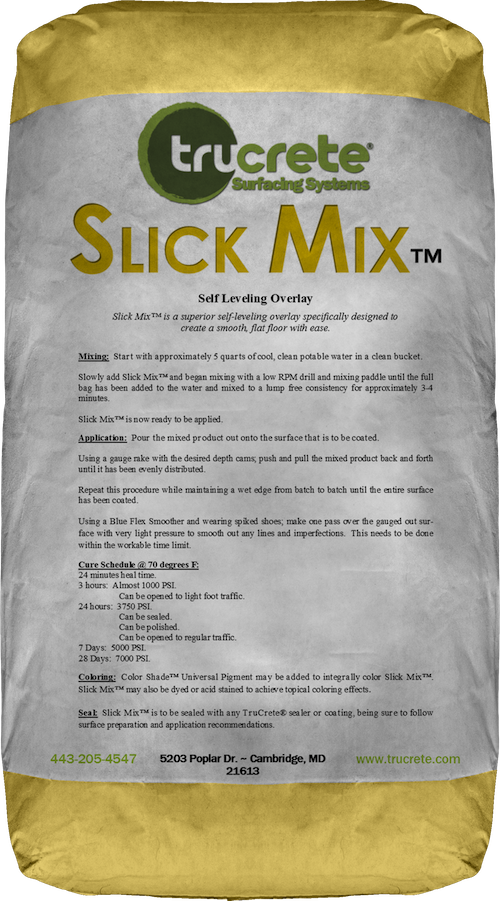 TruCrete Surfacing Systems steps up outreach for Slick Mix self-leveling overlay