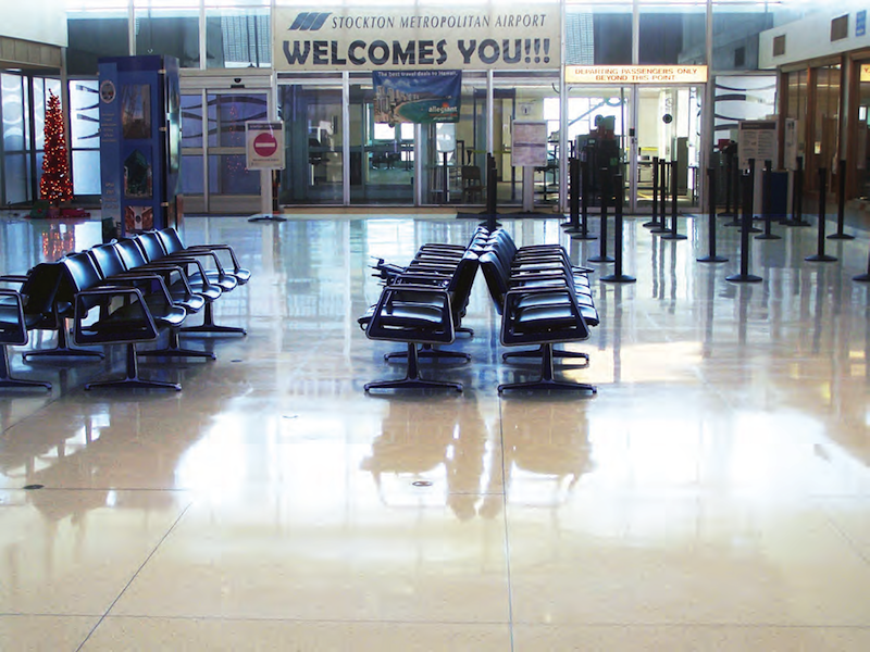 Surtec Insta Guard is safe underfoot and protects the terrazzo from staining.