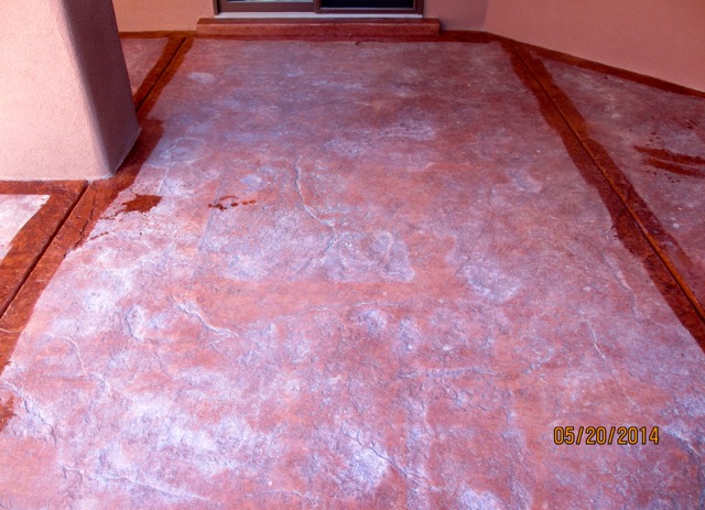 Before photo: the floor is white and hazy.
