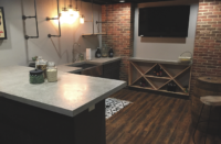 modern space with clean concrete lines
