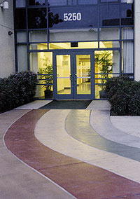 Concrete Solutions Spray-Top makes for clean lines leading up to this entry.