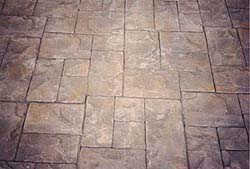 Concrete stamping is breathtaking even with a visible repeat in the concrete stamping pattern.