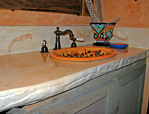 The concrete countertop edge forms present a range of stylistic opportunities to contractors, who may stain them to look like their natural inspirations or get creative.