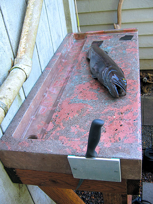 Michael Dahl Concrete Design, Fish Table, Newport, Oregon