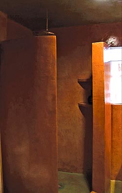 Vertical concrete Overlay in shower stall