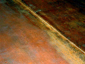 Concrete Control Joints - Chris Sullivan with QC Construction Products offers this bit of advice when it comes to staining and saw cuts: "I highly recommend dry cutting instead of wet cutting if you plan to stain the concrete," he says. "The wet dust can turn into a paste and embed itself in on either side of the cut. When you stain, you'll get a different color on either side."